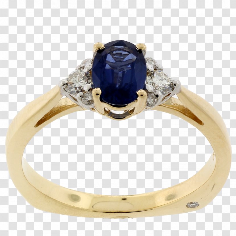 Sapphire Engagement Ring Diamond Gold - White Transparent PNG