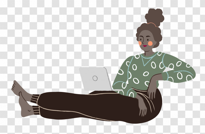 Relaxing Lady Woman Transparent PNG