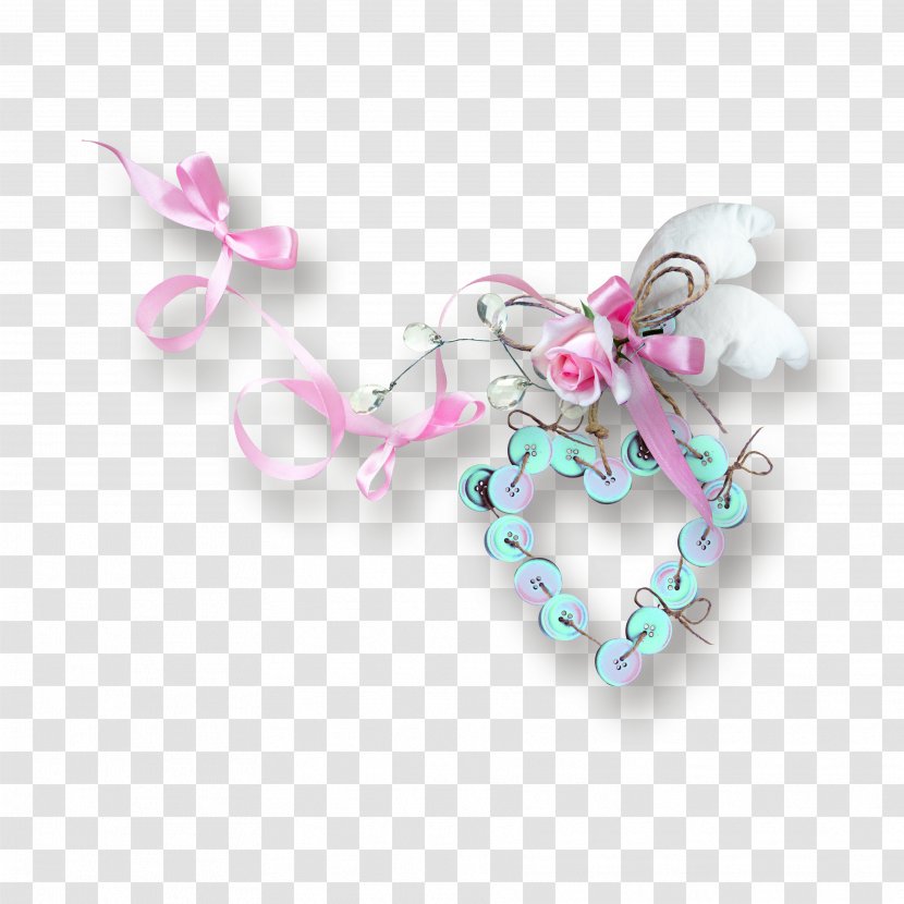 Valentines Day Romance Film Clip Art - Vinegar - Decorative Ribbon Heart Buttons Transparent PNG