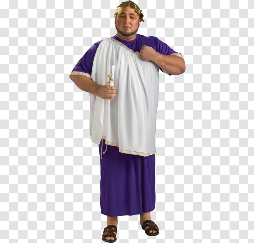 Julius Caesar Robe Ancient Rome Costume Toga - Uniform - Purple Transparent PNG