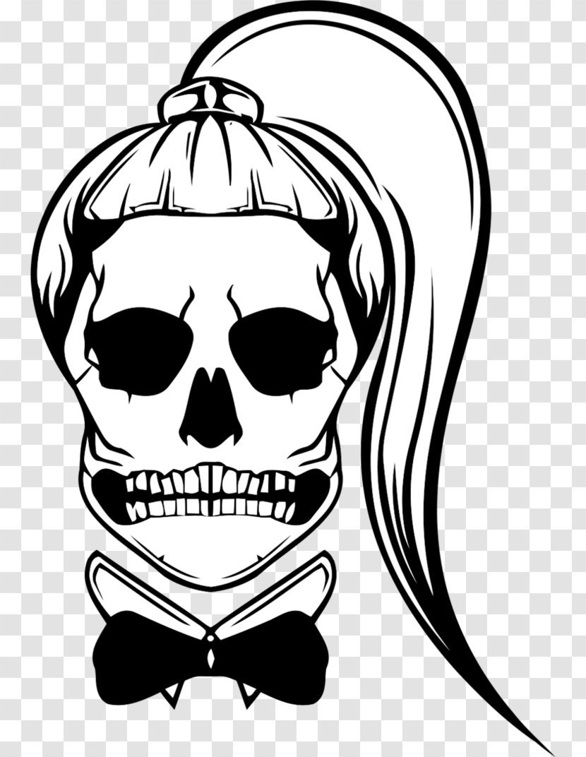 Born This Way Skull Hair Album Art - Line - Skeleton Transparent PNG