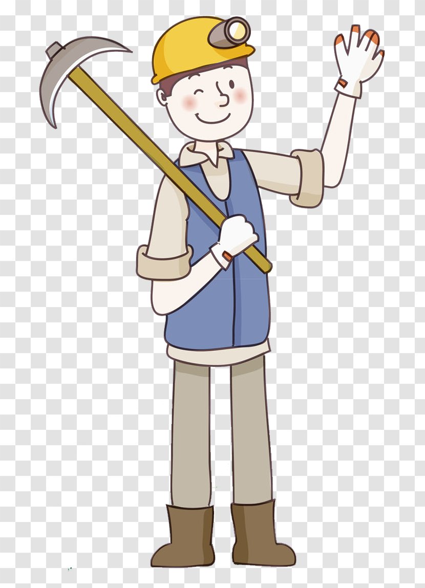 Laborer Drawing Cartoon Illustration - Watercolor - Helmet Worker Transparent PNG