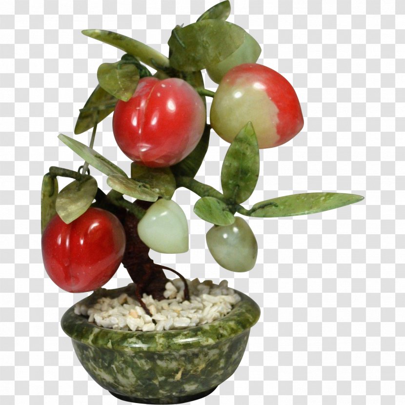 Bonsai Peach Tree Flowerpot Fruit - Jade Transparent PNG