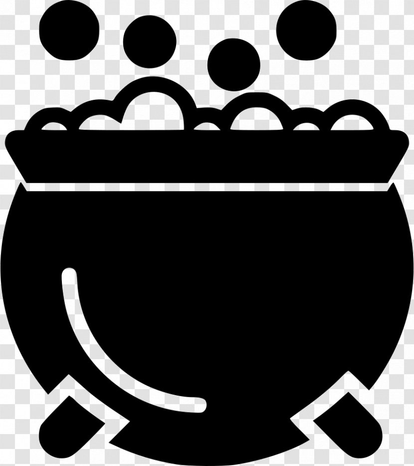 Cauldron Icon - Royaltyfree - Blackandwhite Transparent PNG