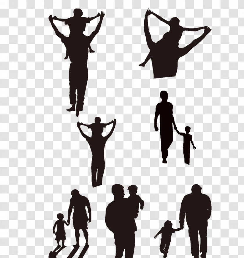 Silhouette Father - Human Behavior - As A Mountain Transparent PNG