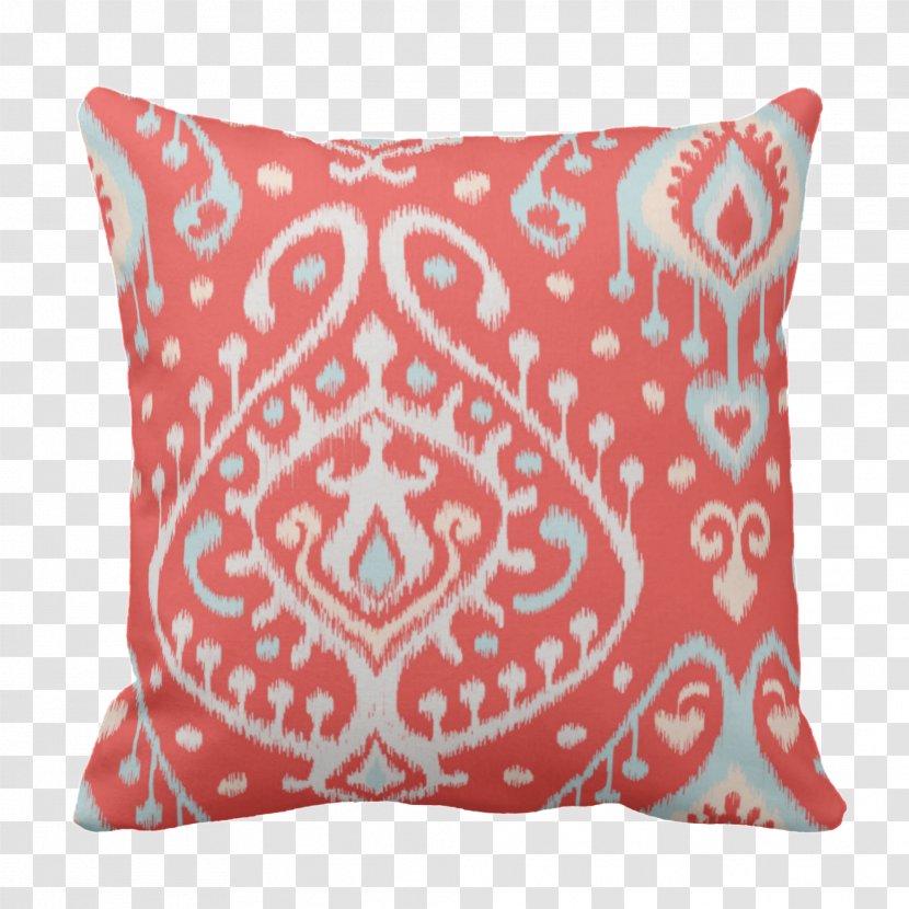 Throw Pillows Cushion Memory Foam Bargello - Pink - Teal Pattern Transparent PNG