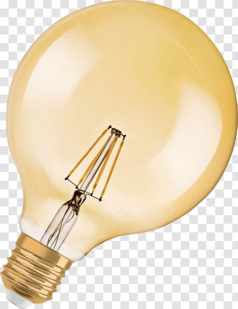 LED Lamp Incandescent Light Bulb Filament Edison Screw - Fixture Transparent PNG
