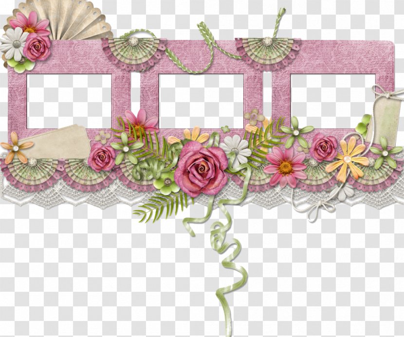 Picture Frame Pink - Flower - Creative Rose Transparent PNG