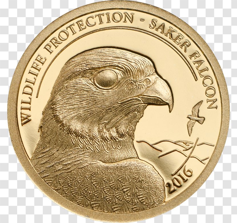 Mongolian Tögrög CIT Coin Invest AG Gold - Silver - Saker Falcon Transparent PNG