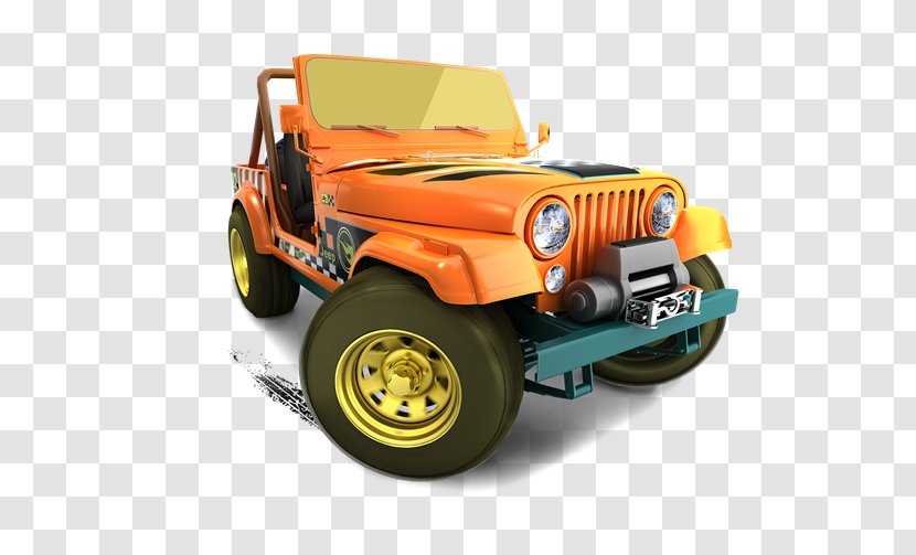 Jeep Wrangler CJ Car Hot Wheels - Toy - Offroading Transparent PNG