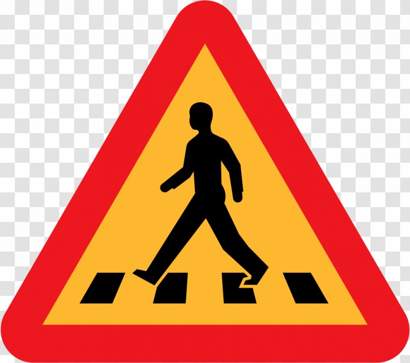 Pedestrian Crossing Traffic Sign Zebra - Warning - Road Transparent PNG