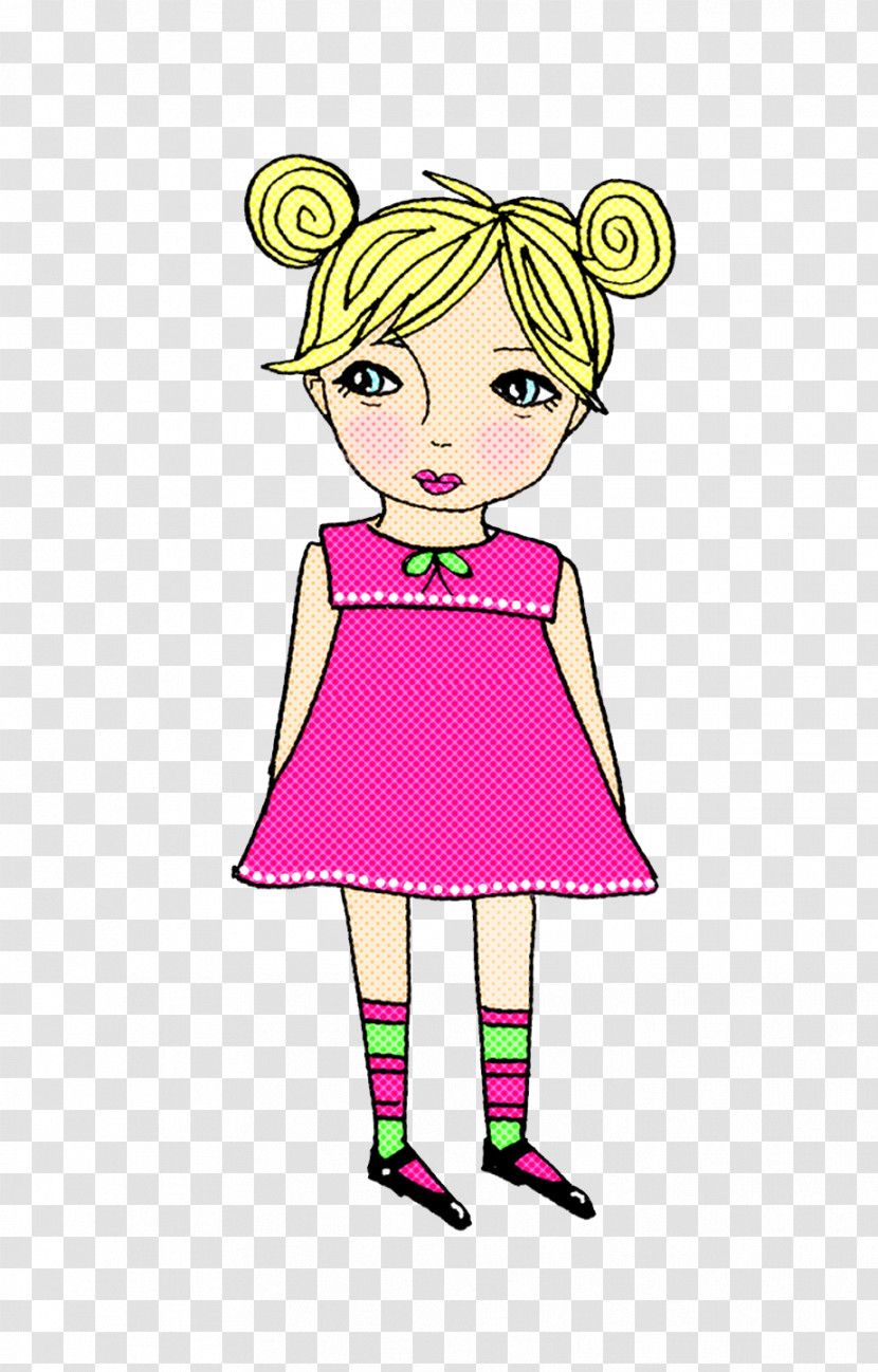 Cartoon Pink Child Happy Smile Transparent PNG