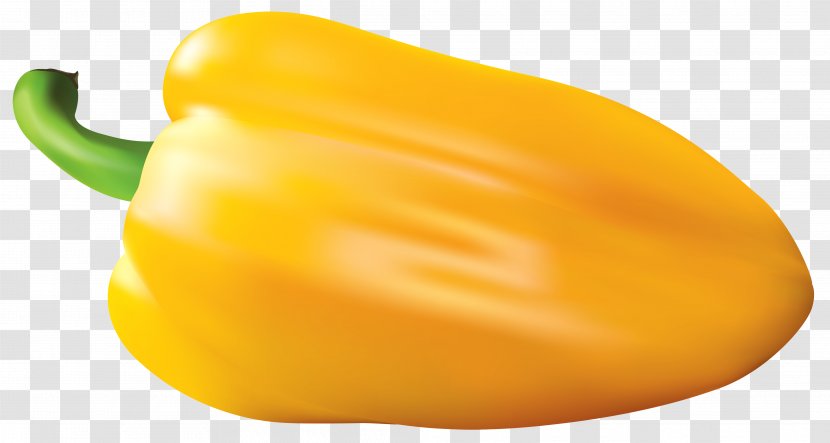 Bell Pepper Yellow Vegetable Habanero Chili - Natural Foods - Black Transparent PNG