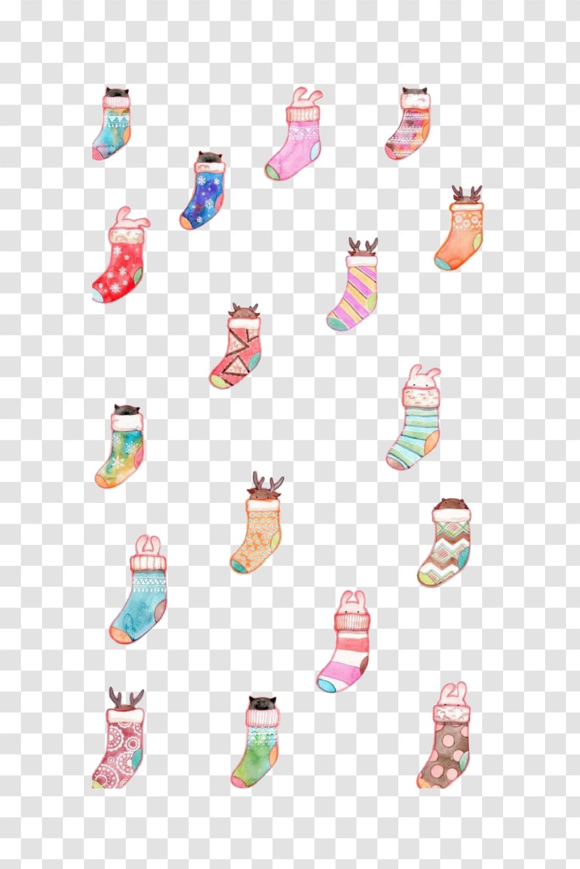 Sock Hosiery Cartoon Wallpaper - Textile - Socks Transparent PNG