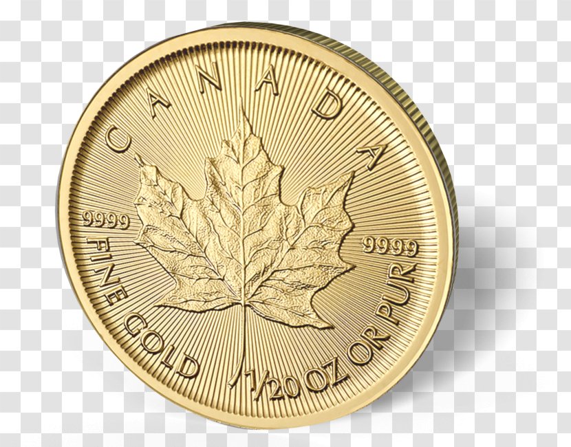 Canadian Gold Maple Leaf Bullion Coin Mint - Money Transparent PNG
