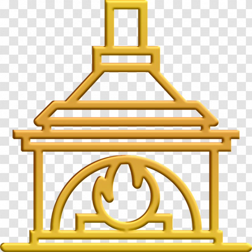 Household Set Icon Chimney Icon Fireplace Icon Transparent PNG
