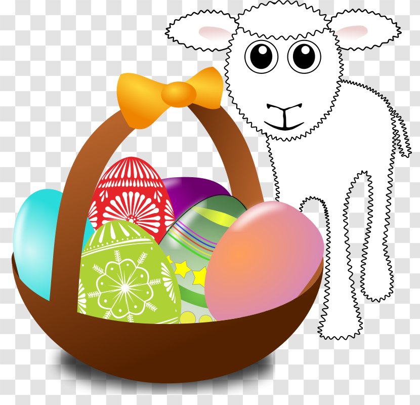 Easter Bunny Child Basket Egg - Family - Cartoon Lambs Transparent PNG