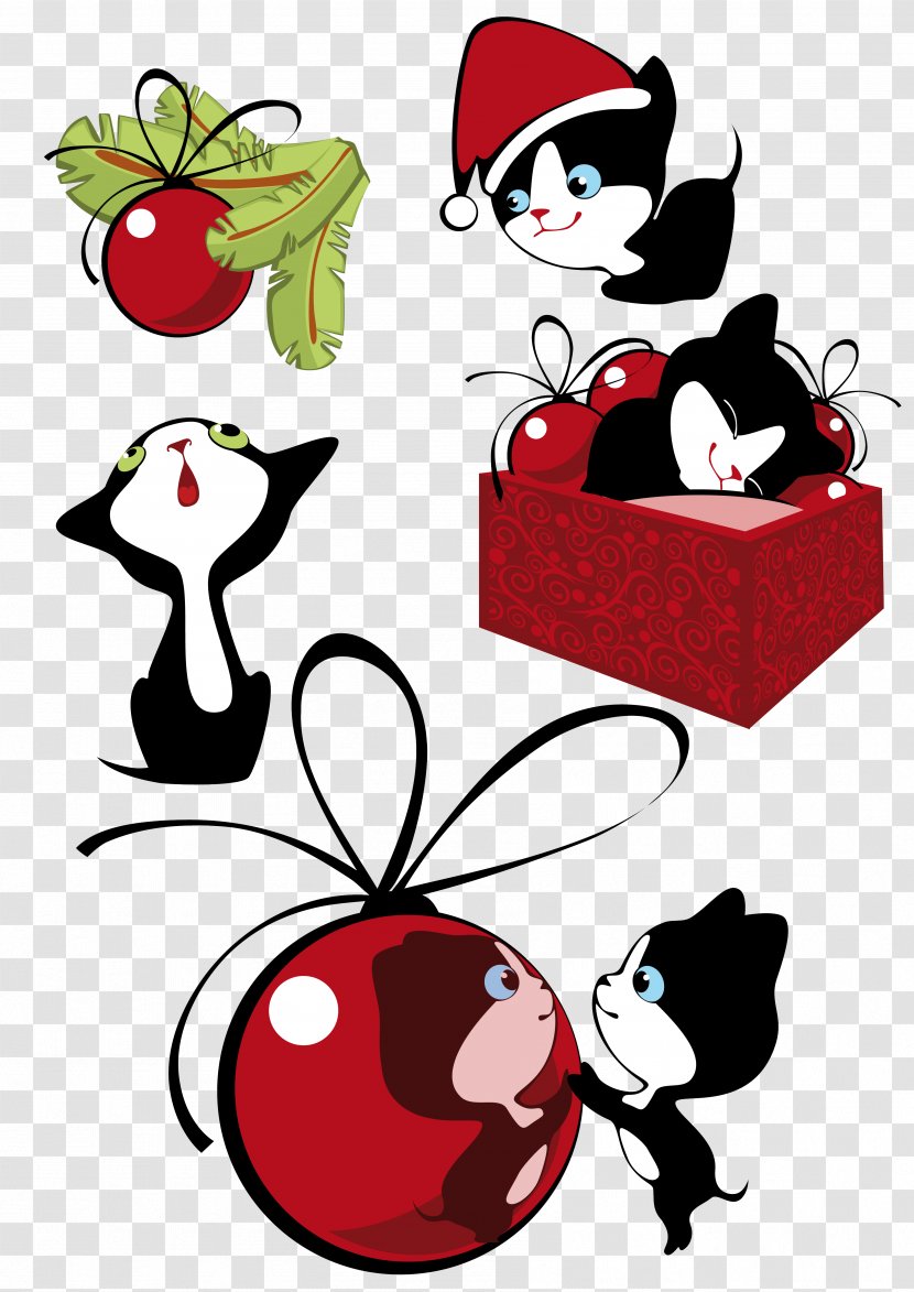 Kitten Cat Christmas Clip Art - Fictional Character - Pets Transparent PNG