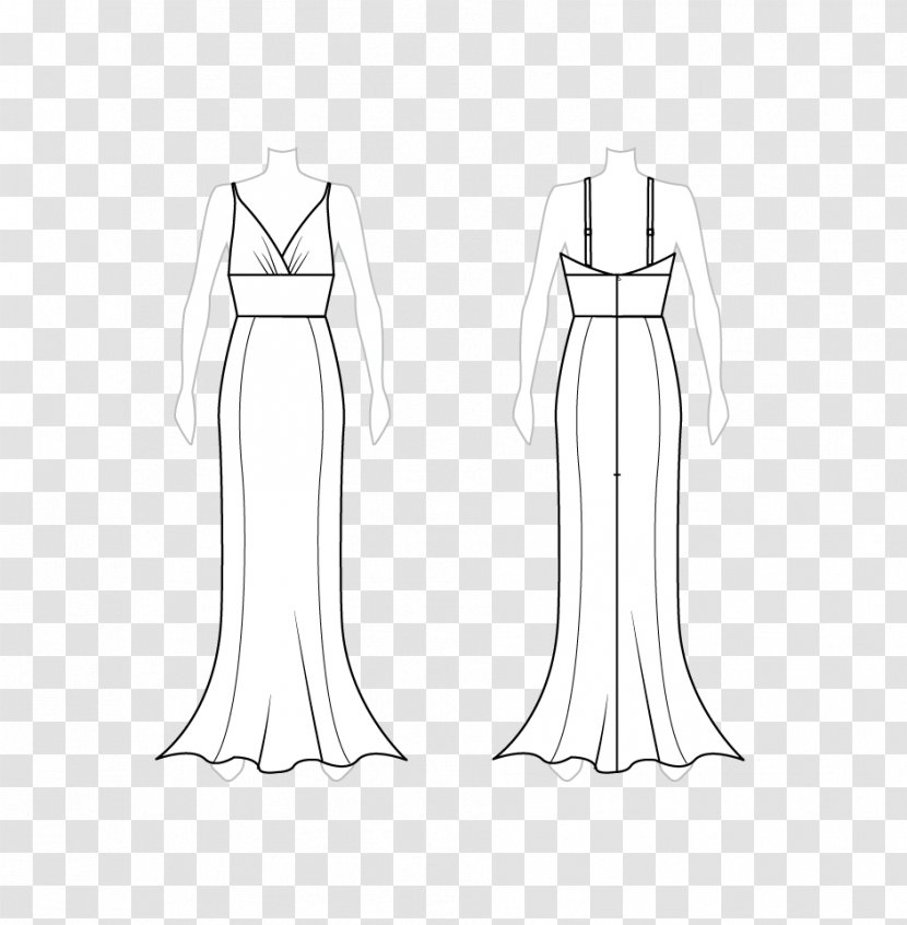 Dress Clothing Fashion Design Drawing Pattern - Trunk - Mermaid Tail Transparent PNG