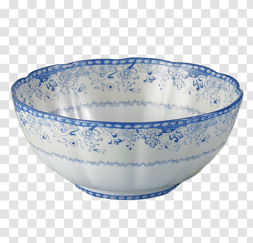 Ceramic Mottahedeh & Company Blue And White Pottery Bowl Virginia - Salad Transparent PNG