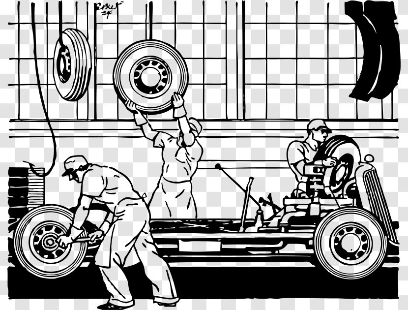 Car Assembly Line Factory Clip Art - Cliparts Transparent PNG