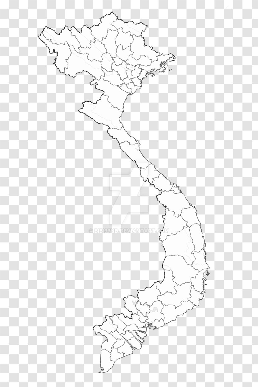 Empire Of Vietnam Map Black And White - Country Transparent PNG