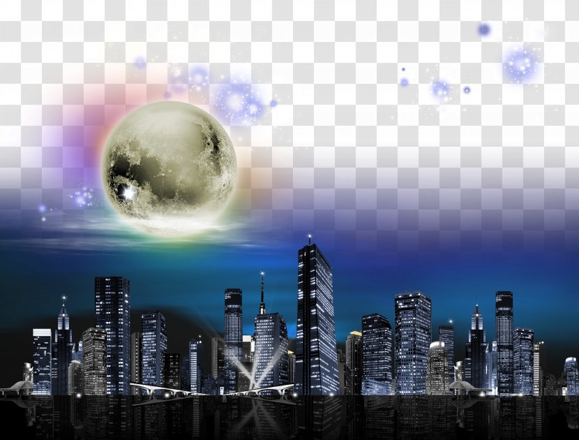 Light Night Sky - Outer Space - City Transparent PNG