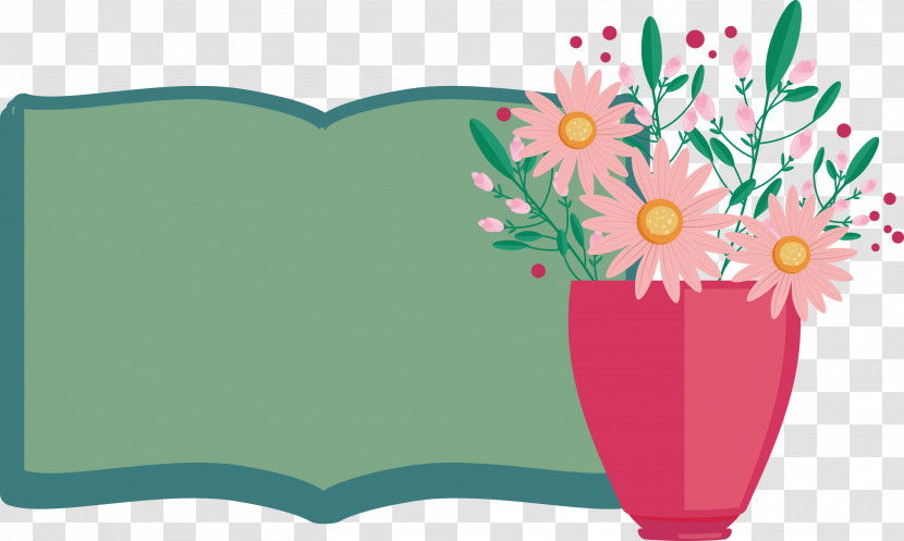 Flower Book Frame Flower Frame Book Frame Transparent PNG