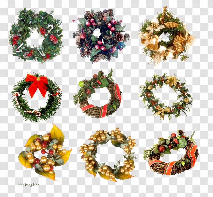 Christmas Ornament Wreath Clip Art - Decor Transparent PNG