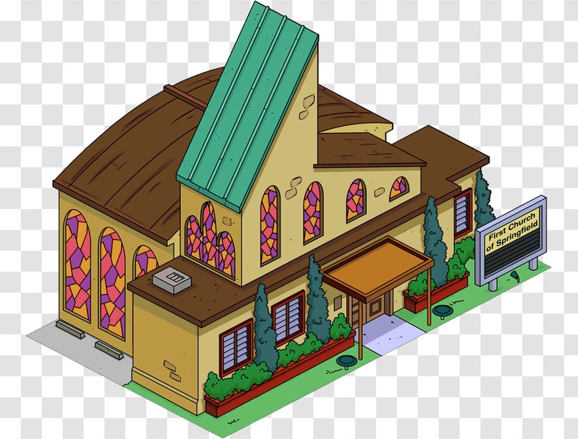 The Simpsons: Tapped Out Reverend Lovejoy Springfield Church Ned Flanders - Simpsons House - Marketplace Transparent PNG