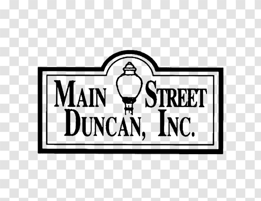 Main Street Duncan Program Logo Chisholm Trail Tourist Attraction Brand - Black Transparent PNG