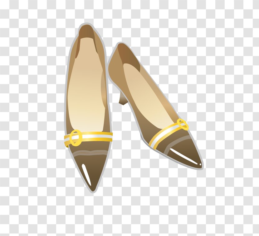 Dress Shoe High-heeled Footwear Sandal - Yellow - Pointy Head High Heels Transparent PNG