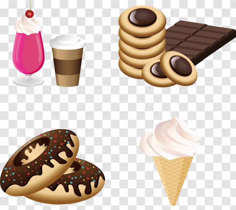 Ice Cream Fast Food Doughnut Pizza French Fries - Menu - Bread Transparent PNG