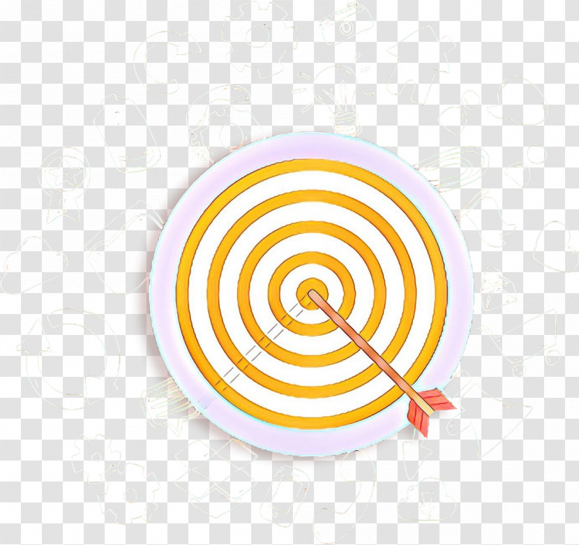 Yellow Spiral Circle Target Archery Logo Transparent PNG
