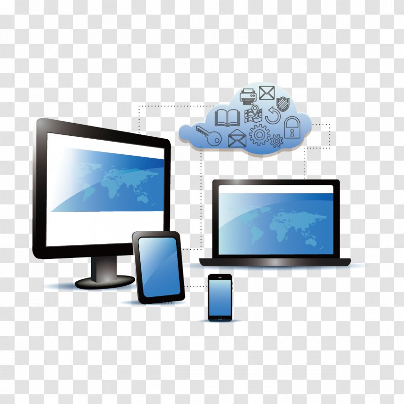 Laptop Cloud Computing - Media - Computers And Mobile Phones Transparent PNG