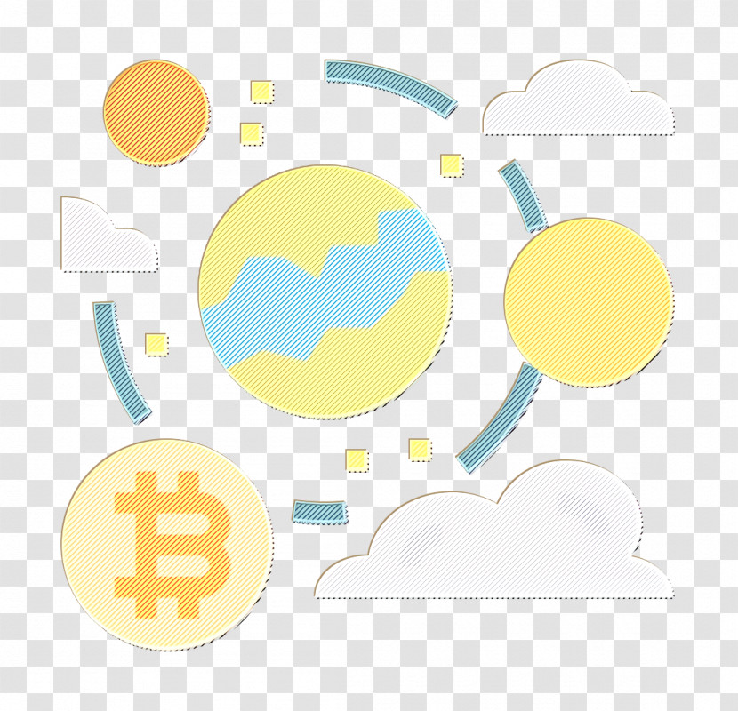 Global Icon Globe Icon Bitcoin Icon Transparent PNG
