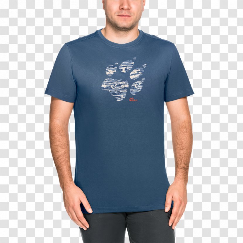 T-shirt Jack Wolfskin Clothing Top - Electric Blue Transparent PNG