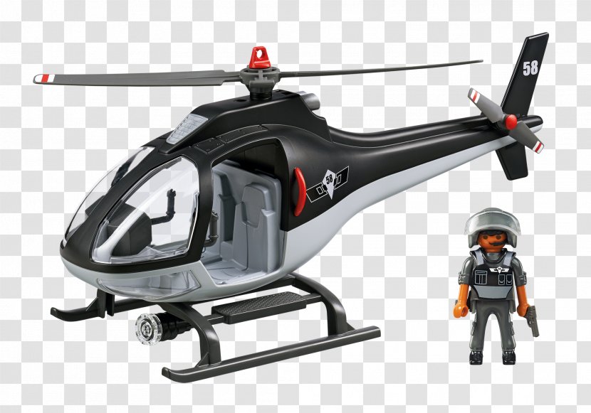 Amazon.com Helicopter Toy Playmobil Police - Aviation Transparent PNG