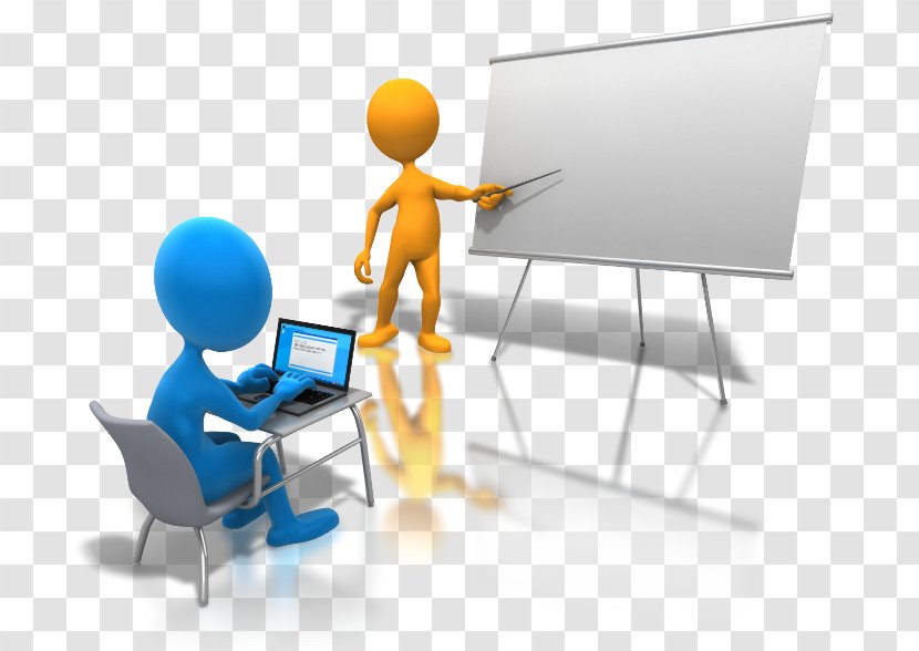 Cartoon Computer - Presentation - Desktop Collaboration Transparent PNG