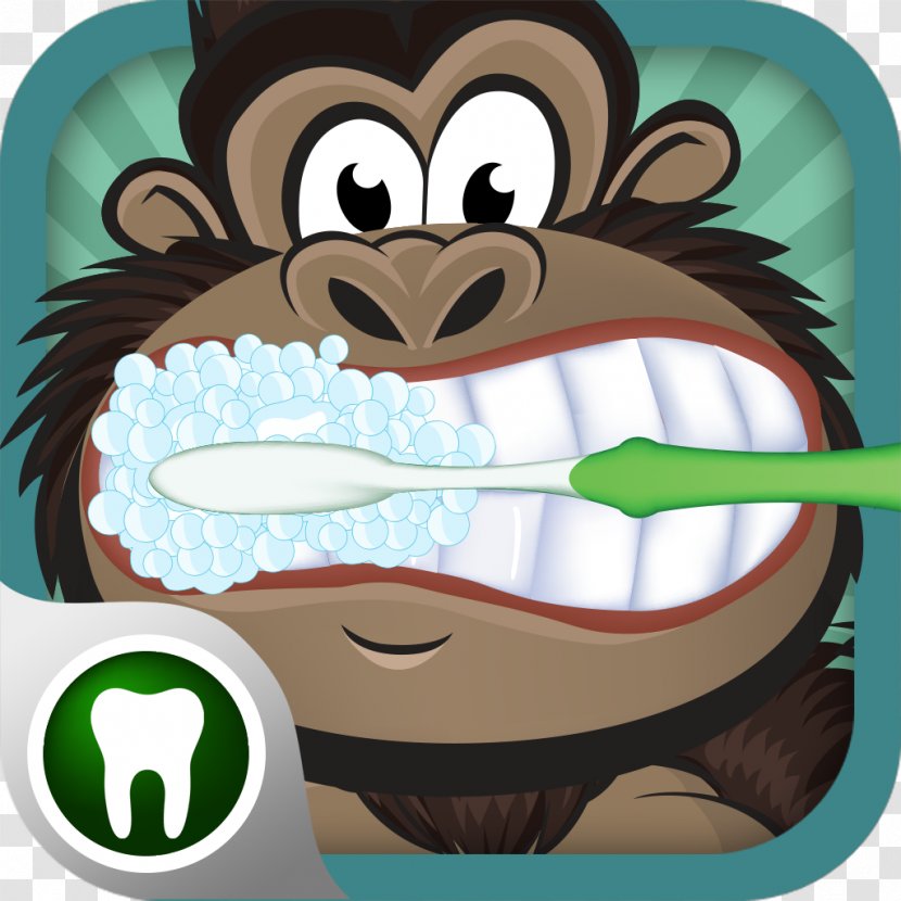 Monkey Primate Illustration Cartoon Dentistry - Tooth - Toothcleaning Transparent PNG