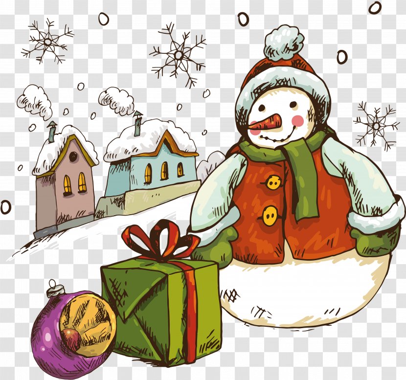 Wedding Invitation Santa Claus Christmas Illustration - Watercolor Painting - Snowman Creative Transparent PNG