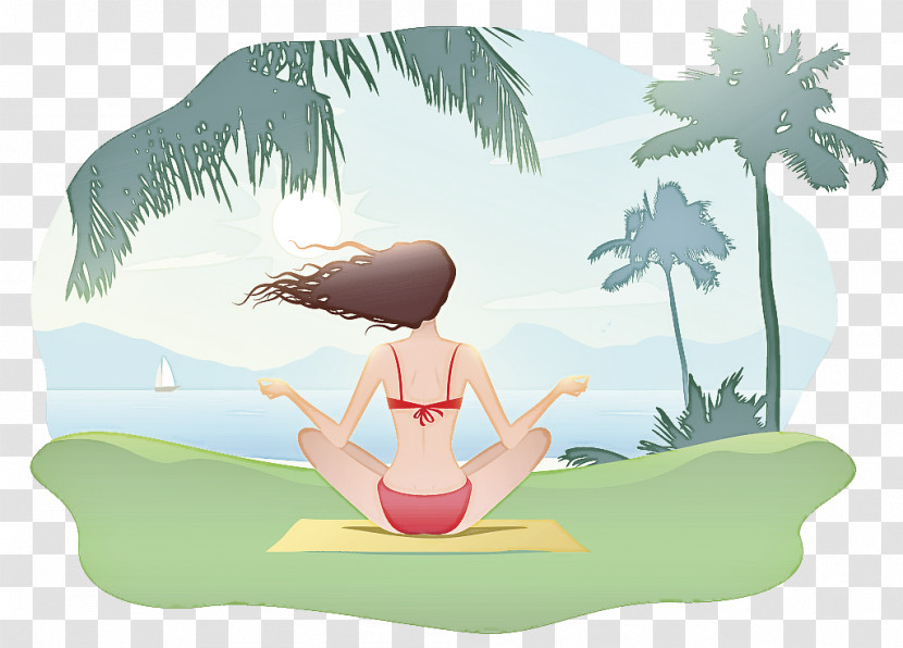 Physical Fitness Yoga Vacation Plant Sitting Transparent PNG