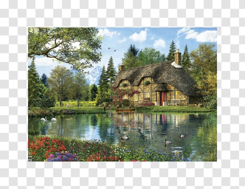 Jigsaw Puzzles Educa Borràs Cottage Lake - Allposterscom Transparent PNG