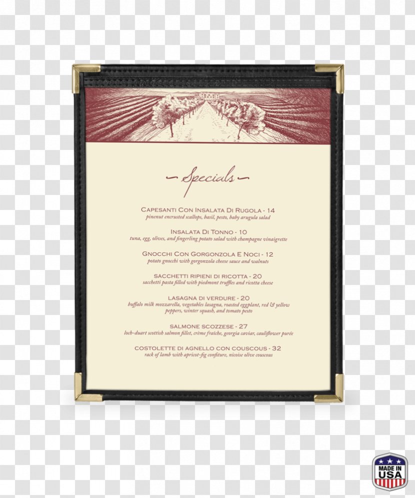 Text Typeface Restaurant Font - Menu Covers Transparent PNG