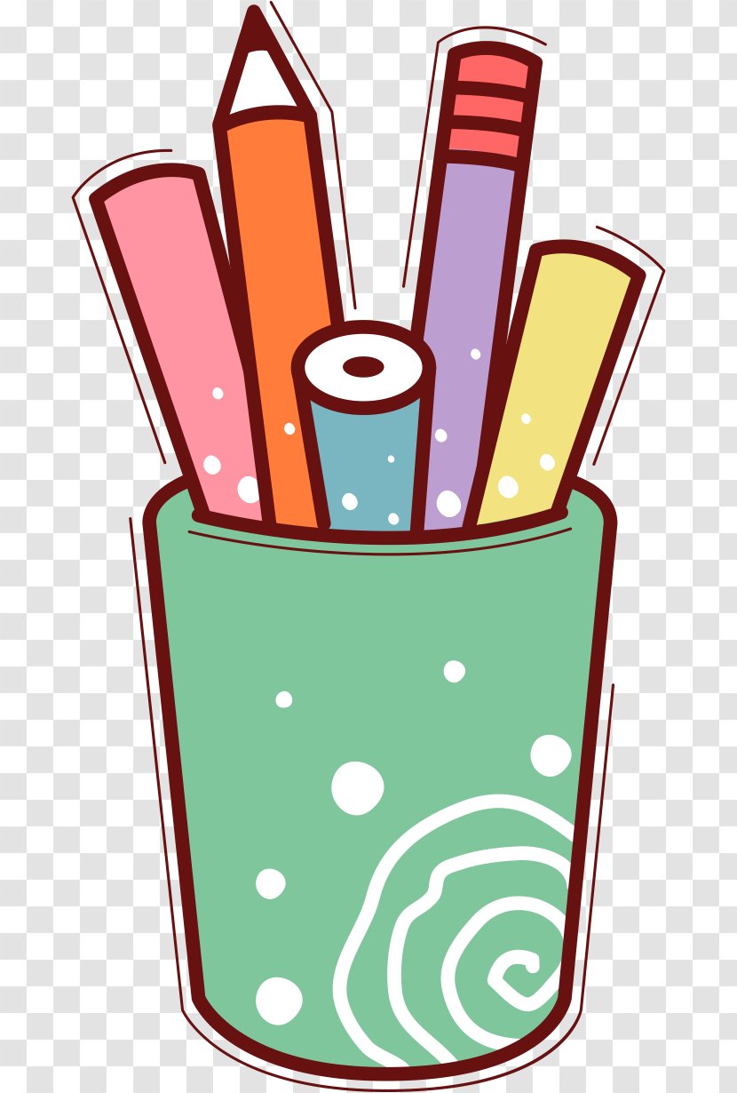 Brush Pot Cartoon - Artwork - Pen Transparent PNG