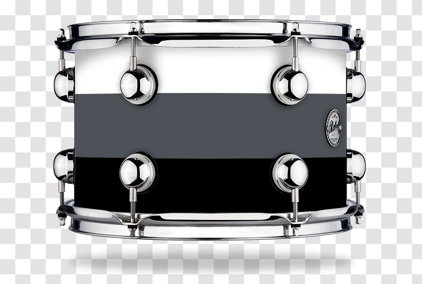 Lacquer Chrome Plating Metal Snare Drums Black - Drum - And White Stripe Transparent PNG