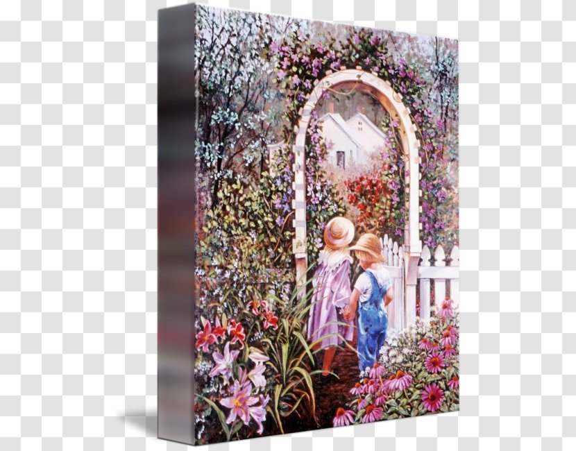 Floral Design Painting - Garden Gate Transparent PNG