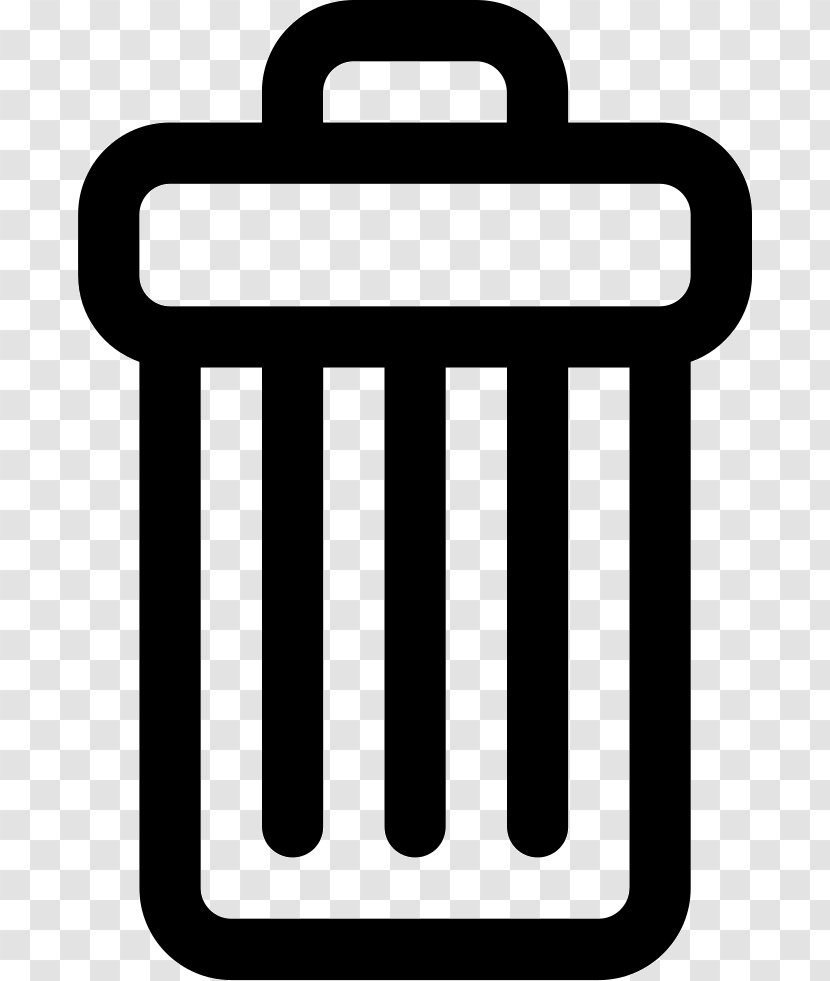 Rubbish Bins & Waste Paper Baskets - Pictogram - Black And White Transparent PNG