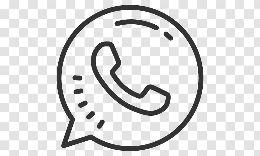 WhatsApp Facebook Messenger - Black And White - Whatsapp Transparent PNG