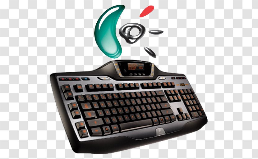 Logitech G15 Computer Keyboard Mouse Gaming Keypad - Video Game Transparent PNG
